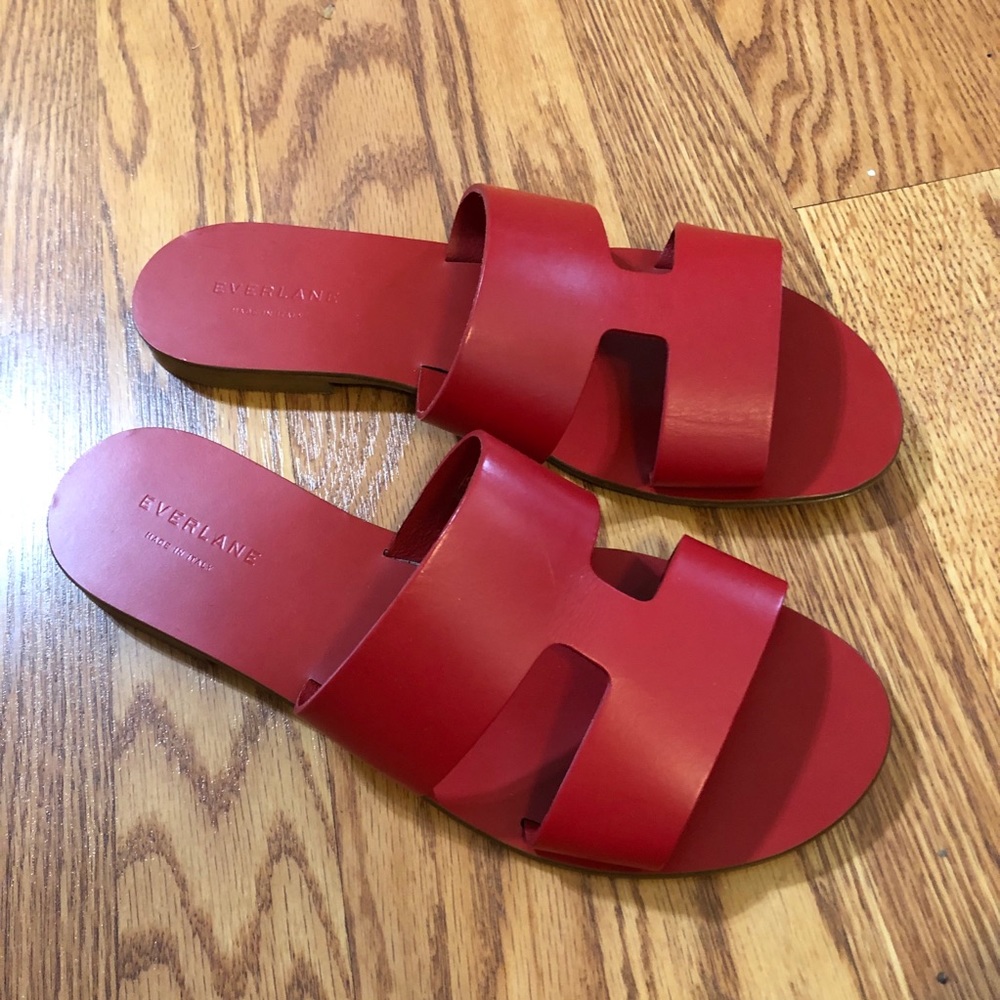 Everlane Red The Bridge Sandals Size 10.5